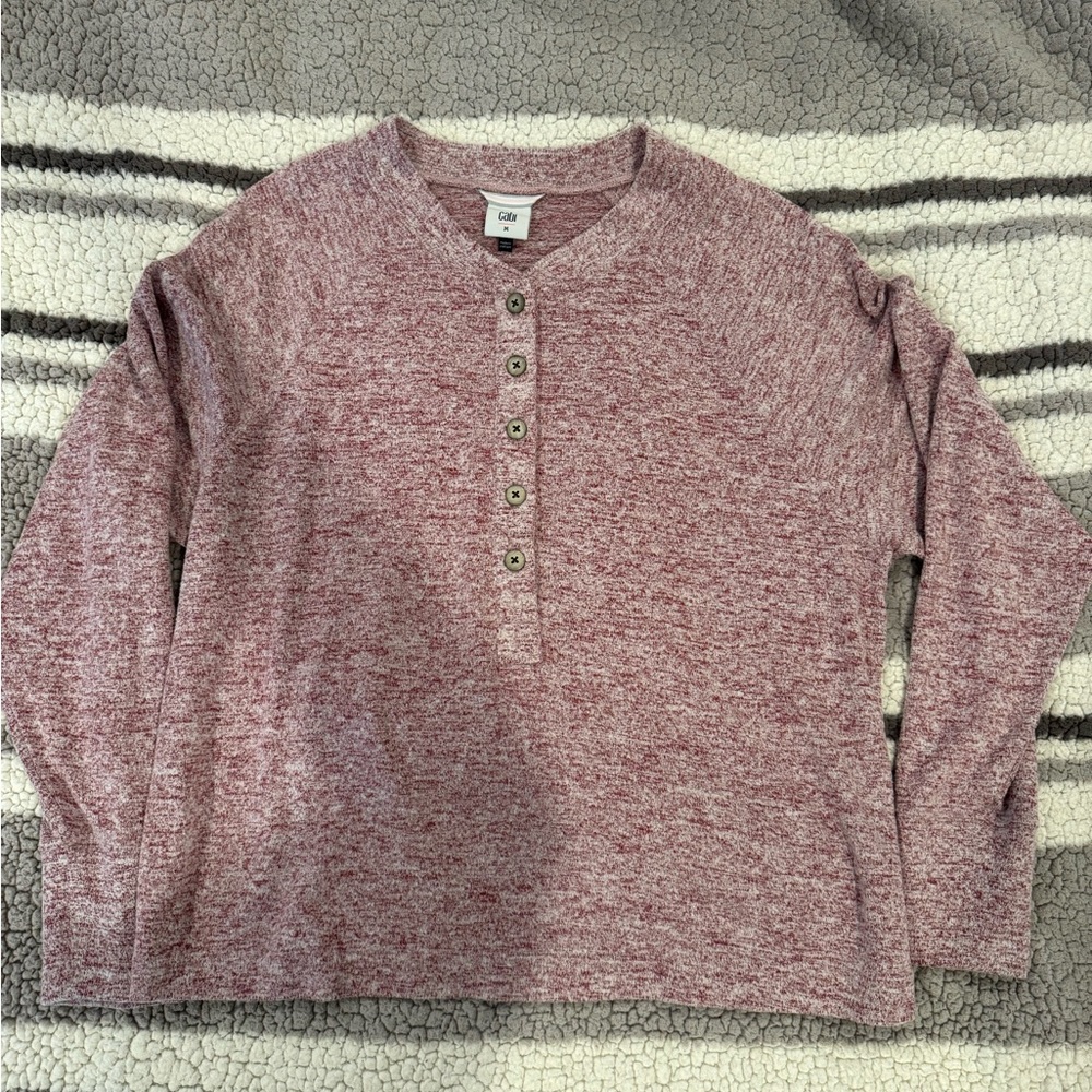 CAbi Henley Pullover Long Sleeve Shirt, Sz Medium, Style #4200